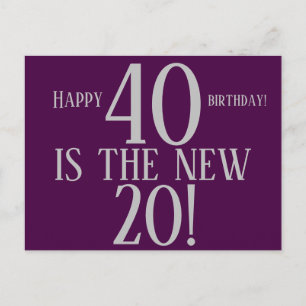 Carte Postale 40 EST LE NOUVEAU 20 JEUX Cool D'ANNIVERSAIRE