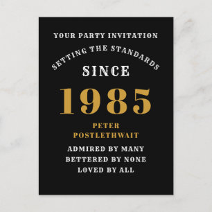 Carte Postale 40e anniversaire 1985 Black Gold