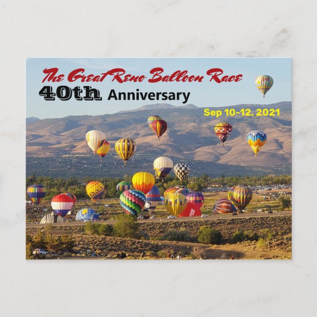 Carte Postale 40e anniversaire de la Great Reno Balloon Race (Devant)
