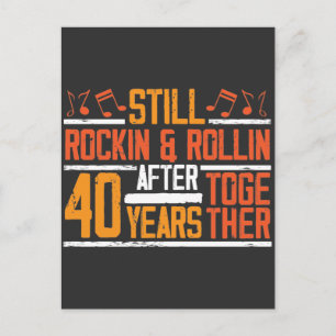 Carte Postale 40e anniversaire de mariage qui balance femme mari
