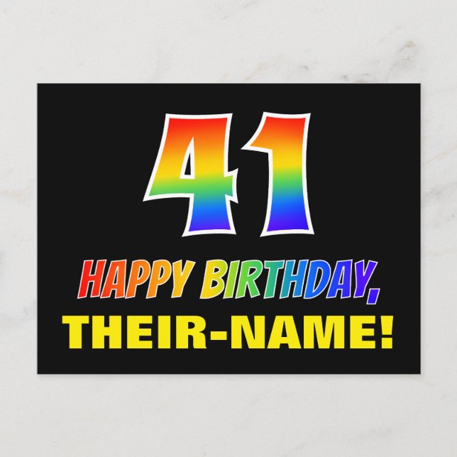 Carte Postale 41e anniversaire : Audacieux, amusant, simple, arc (Devant)