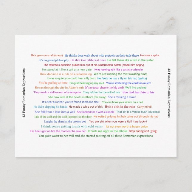 Carte Postale 43 Drôle Pièce de conversation pour les expression (Devant)