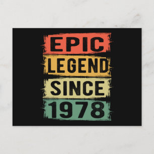 Carte Postale 44 ans Anniversaire 1978 Epic Legend 44e anniversa