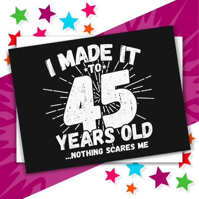 Carte Postale 45 ans sarcasm drôle 45e anniversaire (Créateur téléchargé)