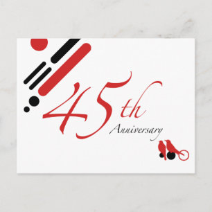 Carte Postale 45e anniversaire (mod oiseaux)