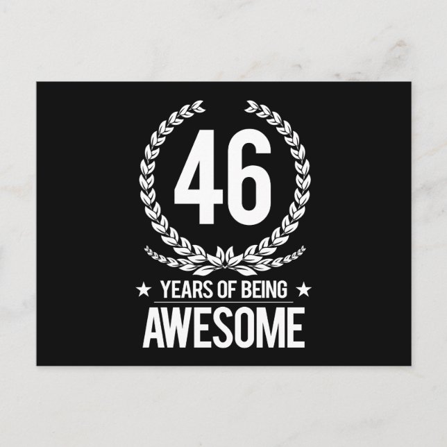 Carte Postale 46e anniversaire (46 ans d'être génial) (Devant)