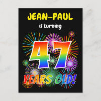 47e anniversaire - Fun Fireworks, Rainbow Look "47