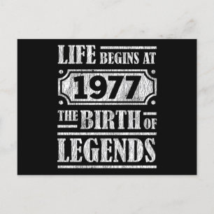 Carte Postale 48 Ans 1977 Naissance d'une Légende 48ème Annivers