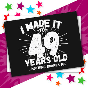 Carte Postale 49 ans drôle mème anniversaire 49 ans