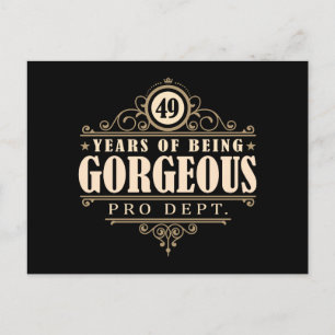 Carte Postale 49e anniversaire (49 ans d'être magnifique)