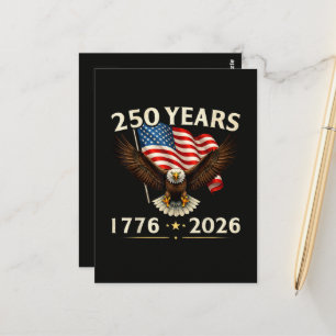 Carte Postale 4 juillet Amérique États-Unis Aigle patriotique