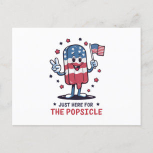 Carte Postale 4 juillet juste ici pour la sucette patriotique
