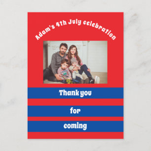 Carte Postale 4 juillet Merci photo de famille