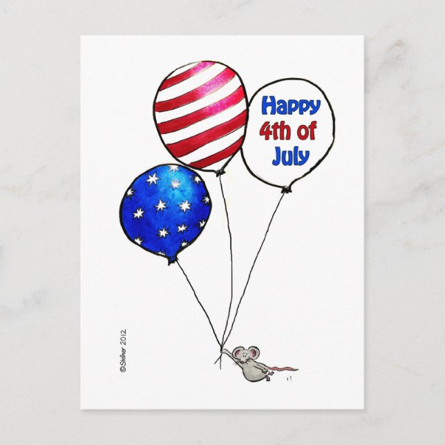 Carte Postale 4 juillet - Passez une journée de congé. (Devant)