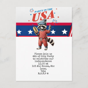 Carte Postale 4 juillet, réservez la date Fête de l'Indépendan