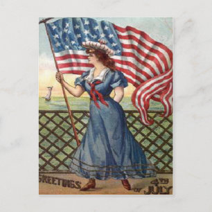 Carte Postale 4 juillet vintage