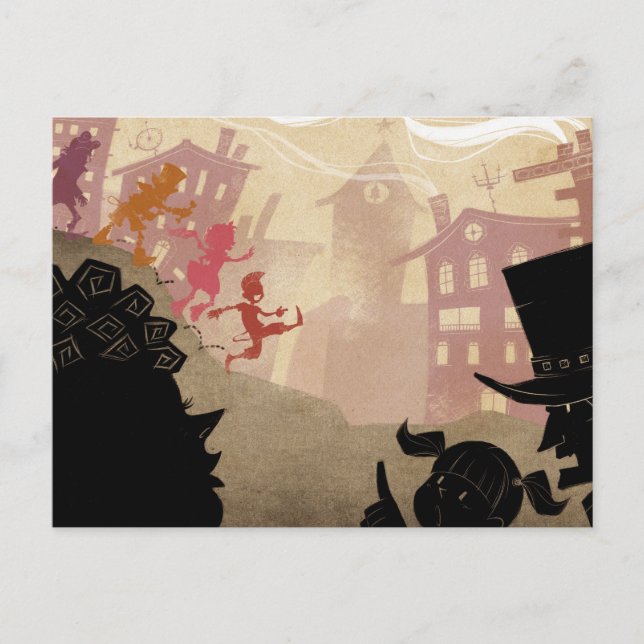 Carte Postale 4 Petits Monstres - Marcher À Travers La Ville (Devant)