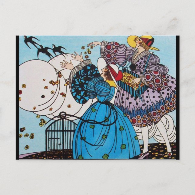 CARTE POSTALE 4 SAISONS /OISEAUX DE PRINTEMPS /CONCEPTEUR DE COS (Devant)