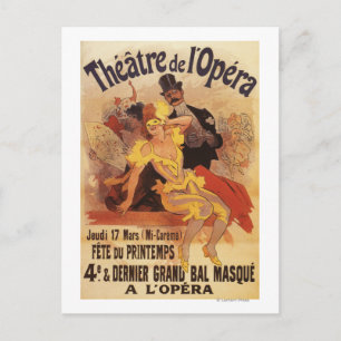 Carte Postale 4e boule masquée au Théâtre de l'Opéra