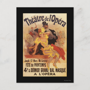 Carte Postale 4e boule masquée au Théâtre de l'Opéra