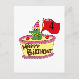 Carte Postale 4ème anniversaire heureux