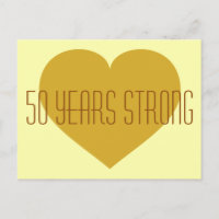 50 ans Solide coeur d'or solide