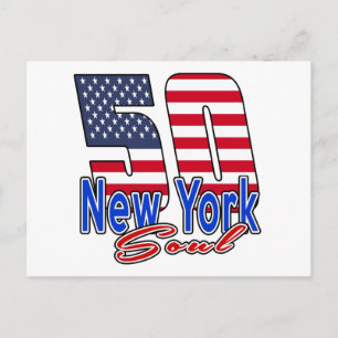 Carte Postale 50 Conceptions d'anniversaire de l'âme de New York