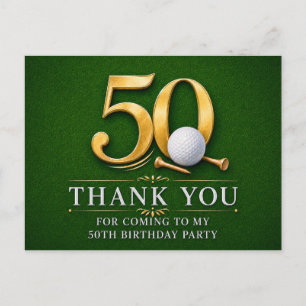 Carte Postale 50e anniversaire de golf sur le vert