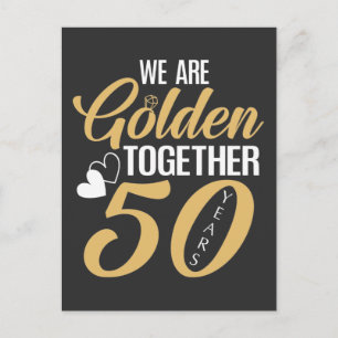 Carte Postale 50e anniversaire de mariage 50 ans couple doré