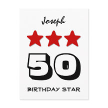 50e Anniversaire Star Rouge Noir et Blanc Z513