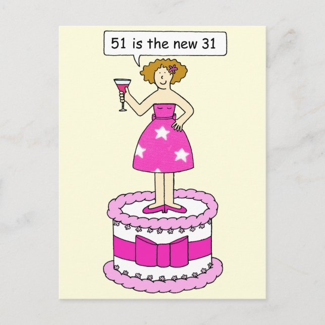 Carte Postale 51e anniversaire Humour 51 est le nouveau 31 dessi (Devant)