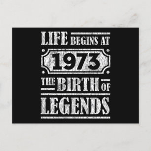 Carte Postale 52 Ans 1973 Naissance D'une Légende 52ème Annivers