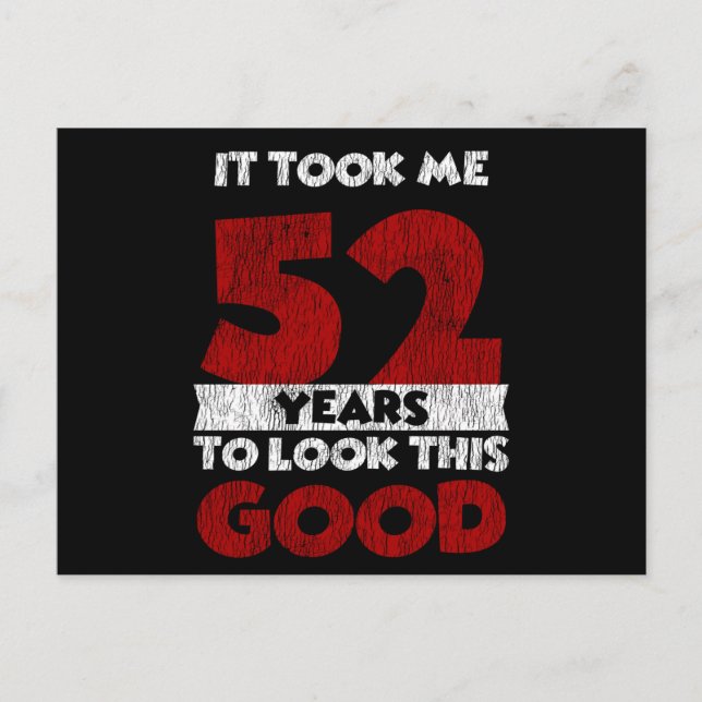 Carte Postale 52 ans Joyeux Anniversaire M'a Donné L'air Bon 52e (Devant)