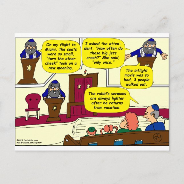 Carte Postale 531 Caricature de vacances Rabbi (Devant)