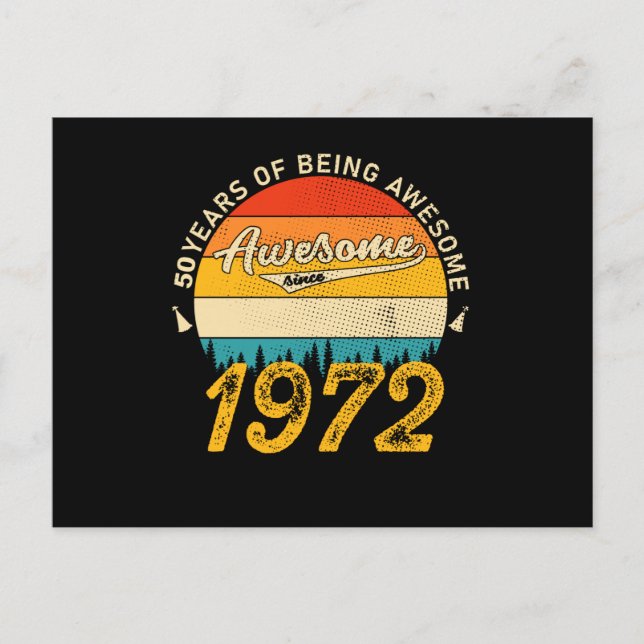 Carte Postale 53 Ans Anniversaire 1972 Cadeau Anniversaire 53 An (Devant)