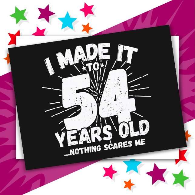 Carte Postale 54 ans drôle mème anniversaire 54 ans (Créateur téléchargé)