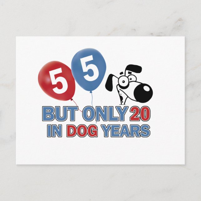 Carte Postale 55 ans Anniversaire (Devant)