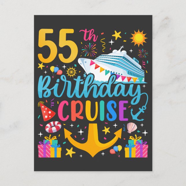 Carte Postale 55e anniversaire Croisière B-Day Party (Devant)