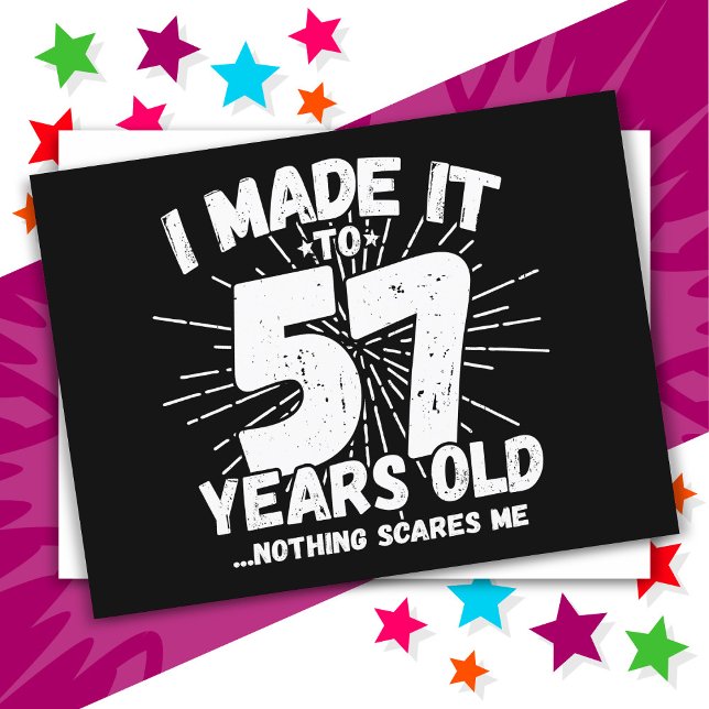 Carte Postale 57 ans drôle mème anniversaire 57 ans (Créateur téléchargé)