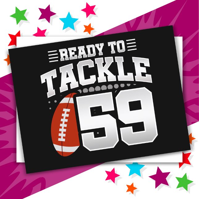 Carte Postale 59 ans Tackle Football Party 59e anniversaire (Créateur téléchargé)