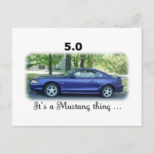 Carte Postale 5,0 Mustang