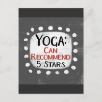 Carte postale 5 étoiles pour avis de yoga