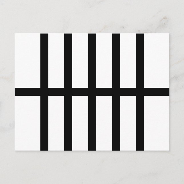 Carte Postale 5 lignes noires biscuites (Devant)