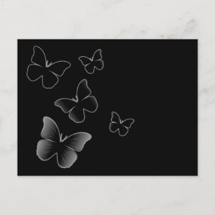 Carte Postale 5 papillons noirs