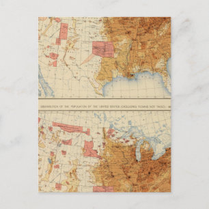 Carte Postale 5 Population 1870, 1880