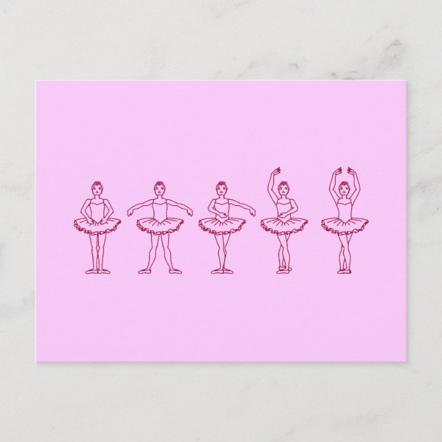 Carte Postale 5 Positions de ballet (Devant)