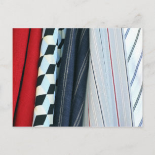 Carte Postale 5 Tissus Avec Motifs géométriques