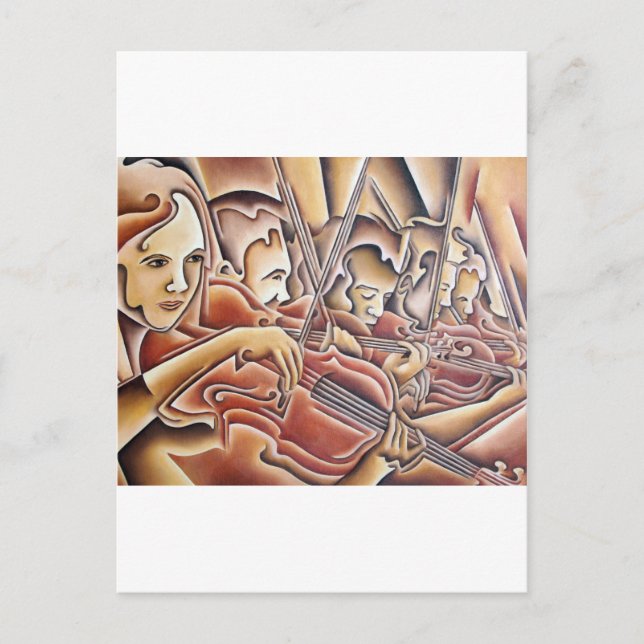 Carte Postale 5 violons (Devant)