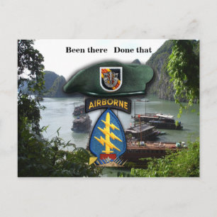 Carte Postale 5e forces spéciales berets verts vietnam guerre