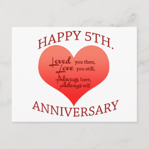 Carte Postale 5ème. Anniversaire